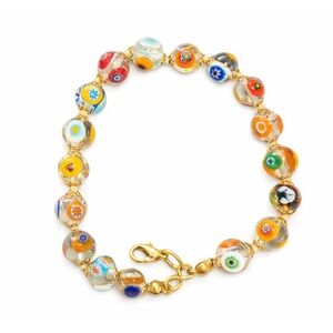Vintage Murano Glass Millefiori Mosaic Bracelet